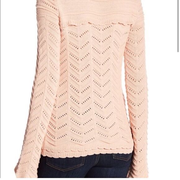 Catherine Malandrino Light Peach Bell Sleeve Sweater - Picture 2 of 6